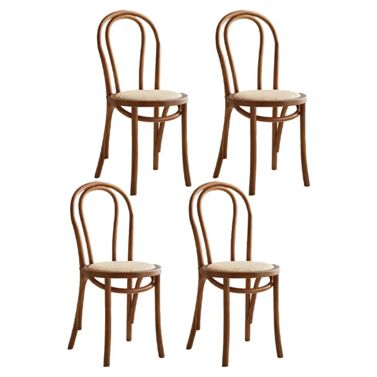 Mid-Century Modern Beech Wood Armless Dining Chair Image - 54