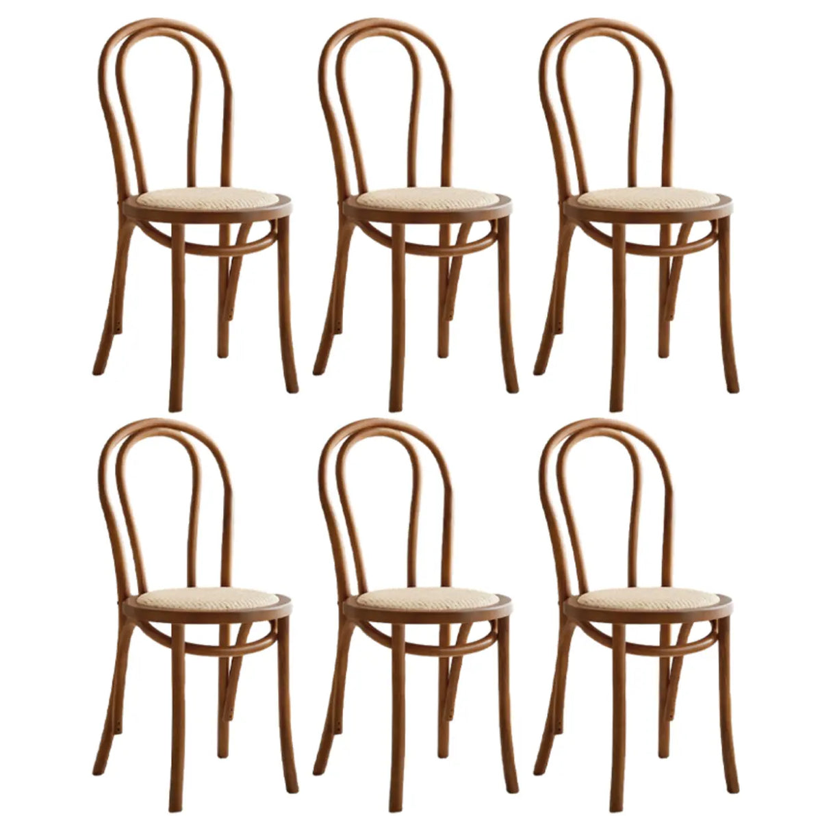 Mid-Century Modern Beech Wood Armless Dining Chair Image - 55