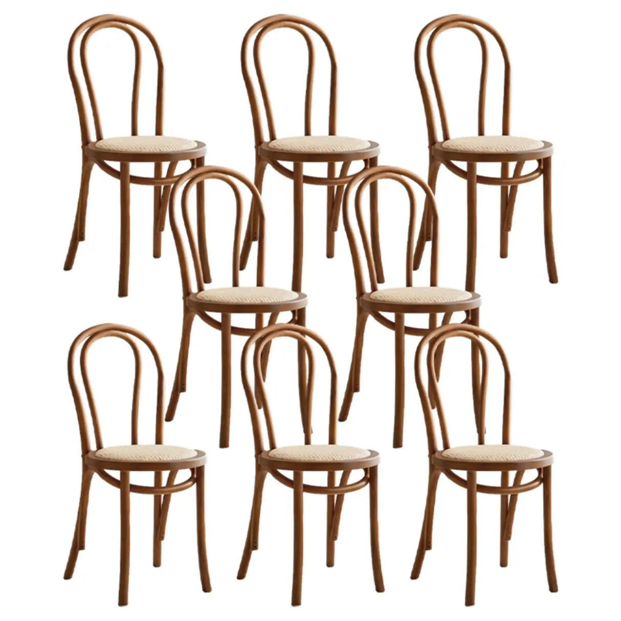 Mid-Century Modern Beech Wood Armless Dining Chair Image - 56