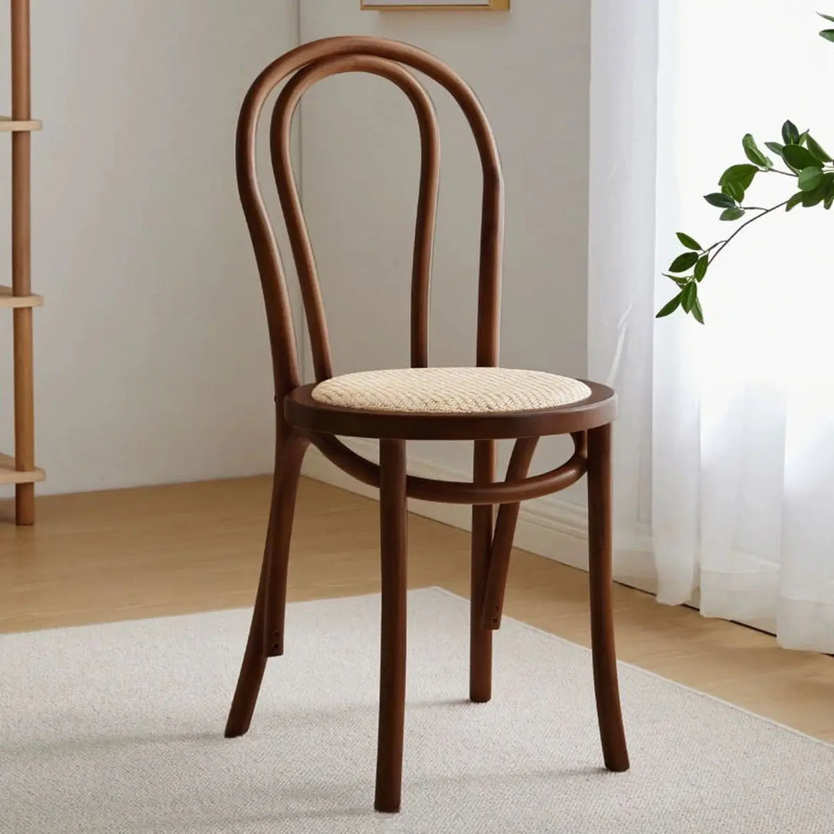 Mid-Century Modern Beech Wood Armless Dining Chair Image - 57