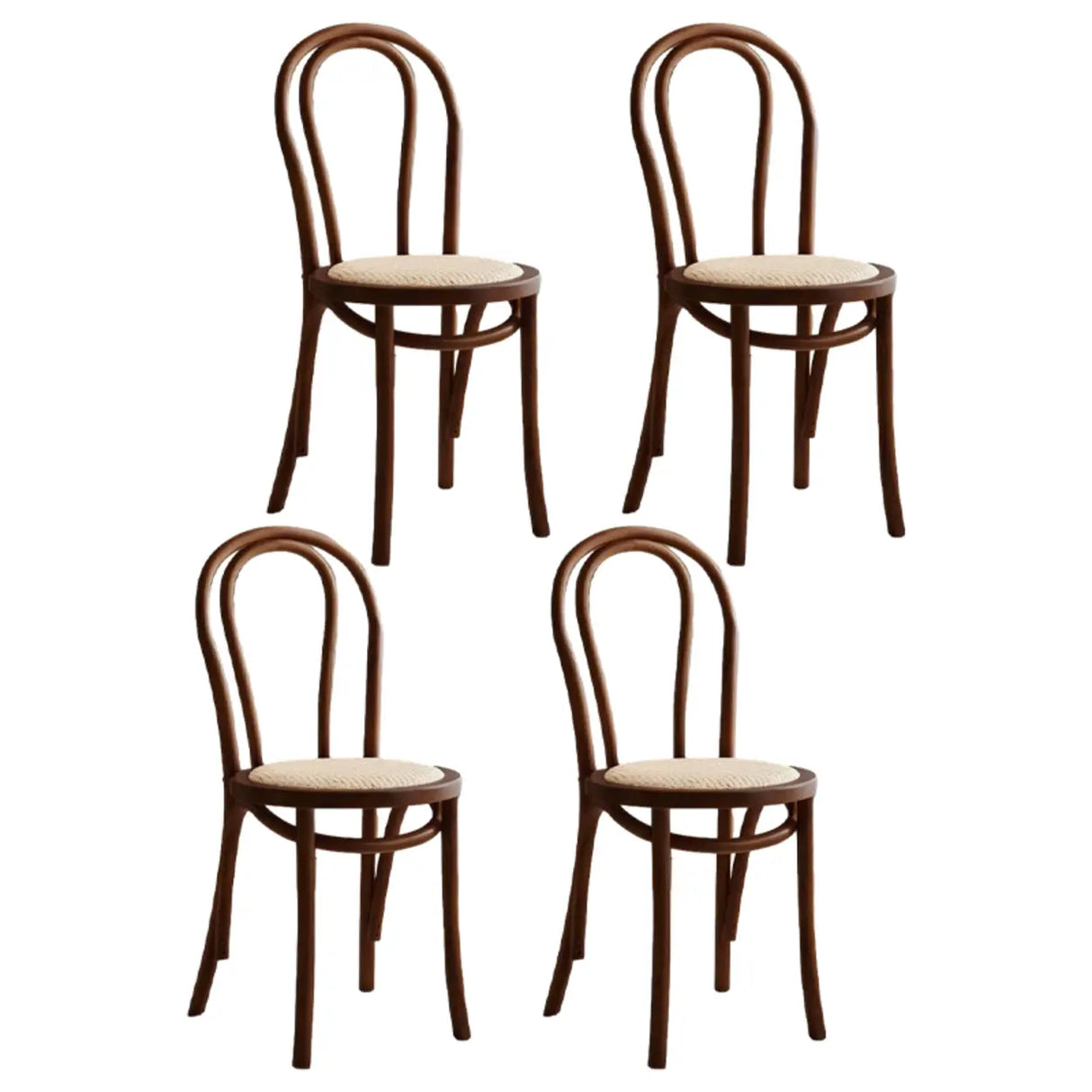 Mid-Century Modern Beech Wood Armless Dining Chair Image - 59