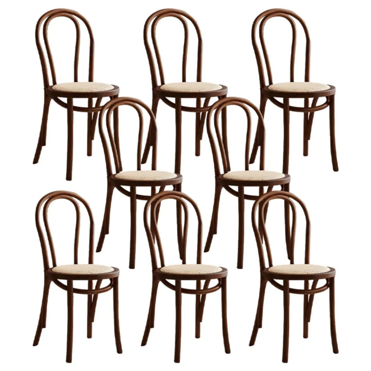 Mid-Century Modern Beech Wood Armless Dining Chair Image - 61