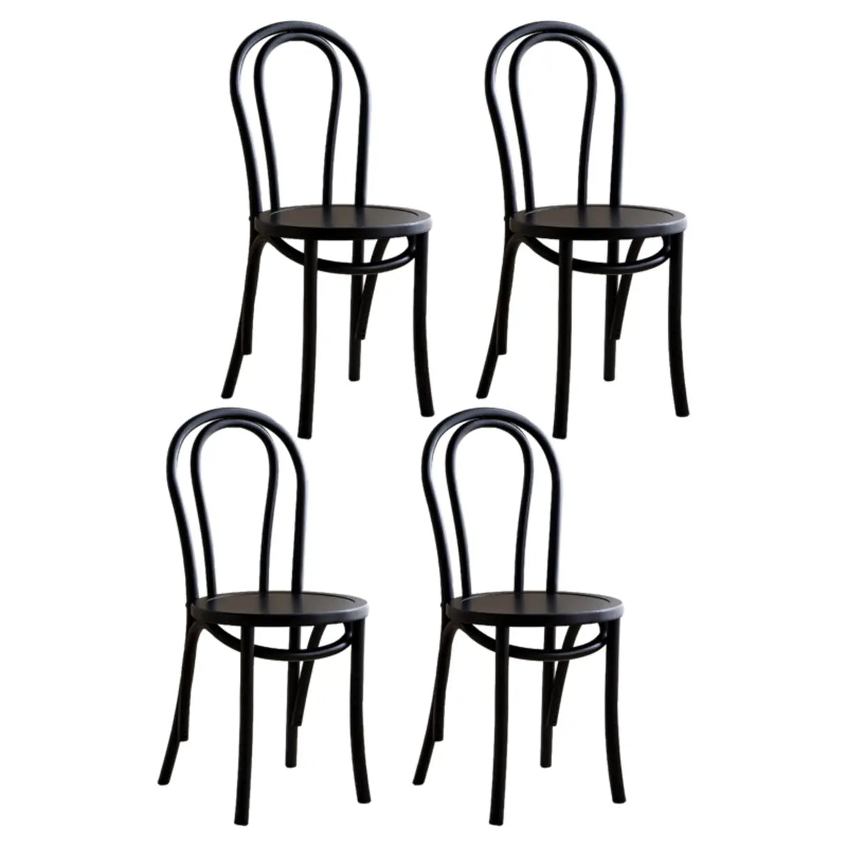 Mid-Century Modern Beech Wood Armless Dining Chair Image - 6