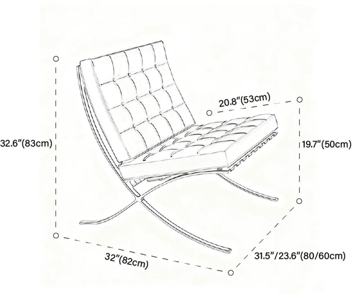Mid-Century Modern Black Leather Lazy Lounge Accent Chair