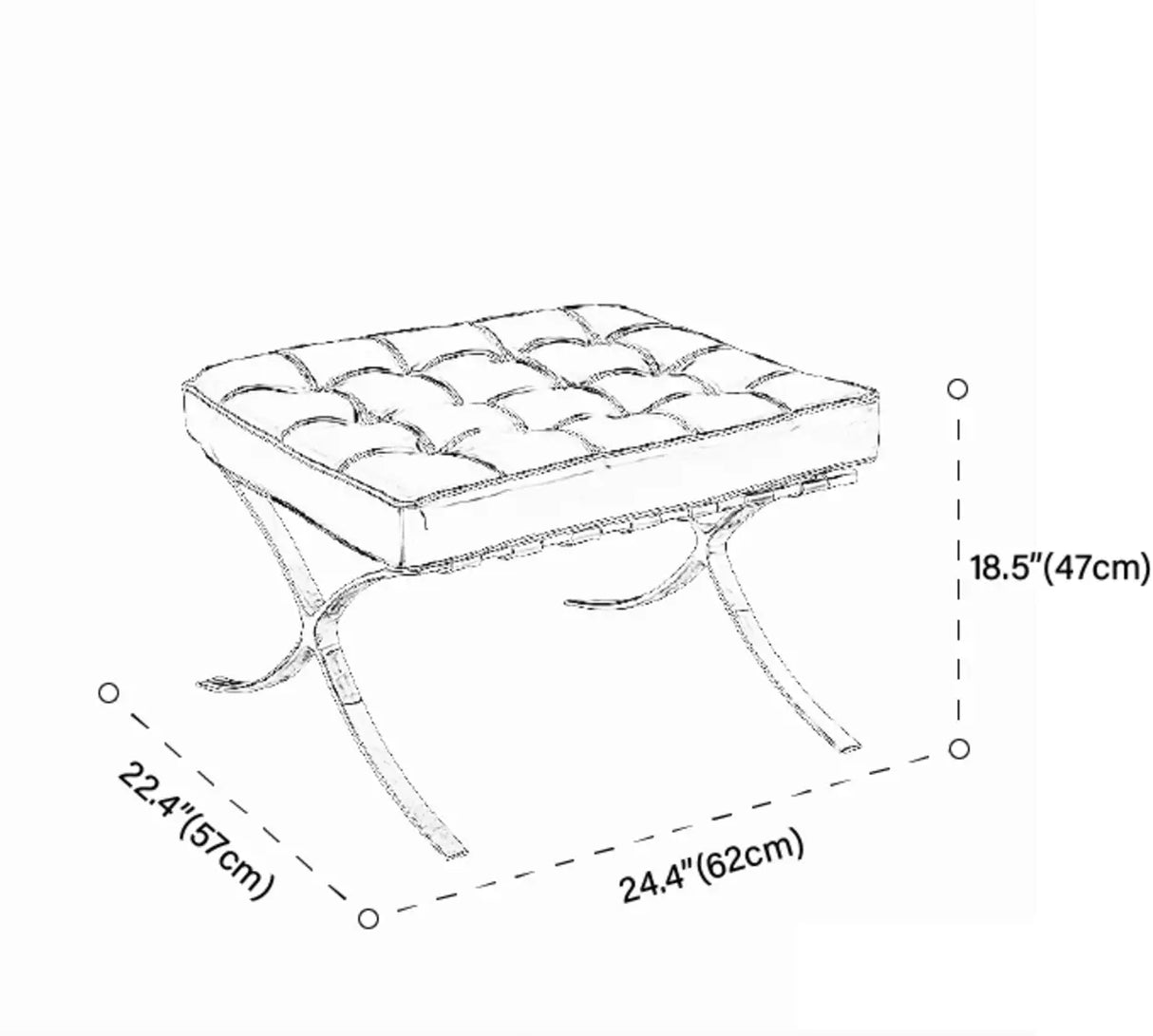 Mid-Century Modern Black Leather Lazy Lounge Accent Chair Image - 15