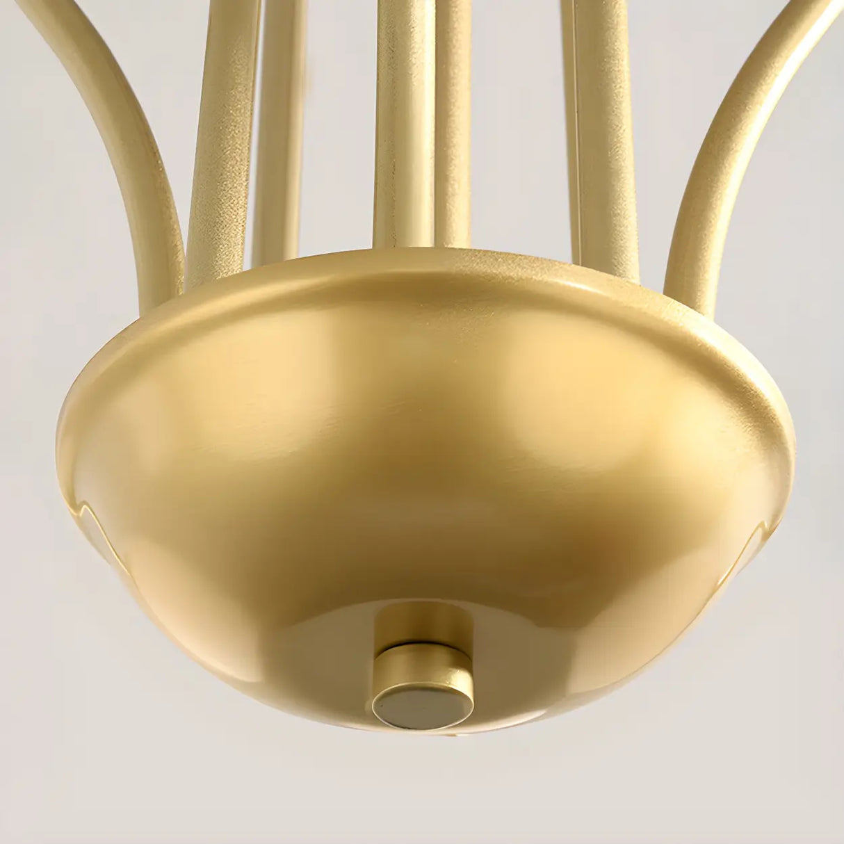 Mid-Century Modern Brass Globe Living Room Chandelier Image - 20