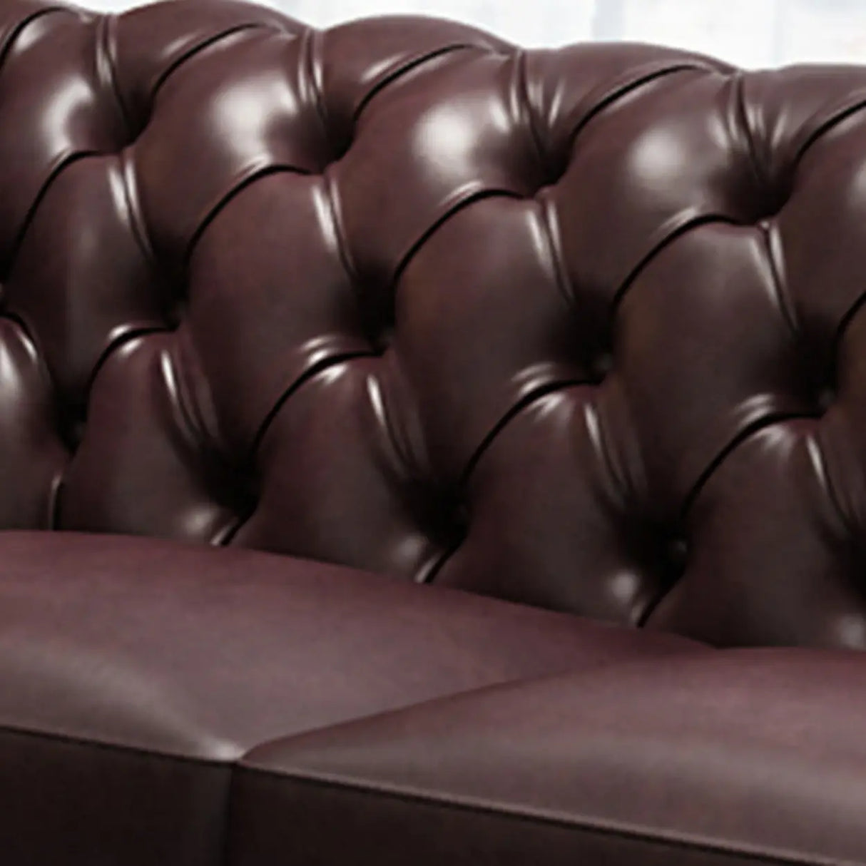 Mid-Century Modern Brown Cow Leather Flared Arm Sofa Image - 12