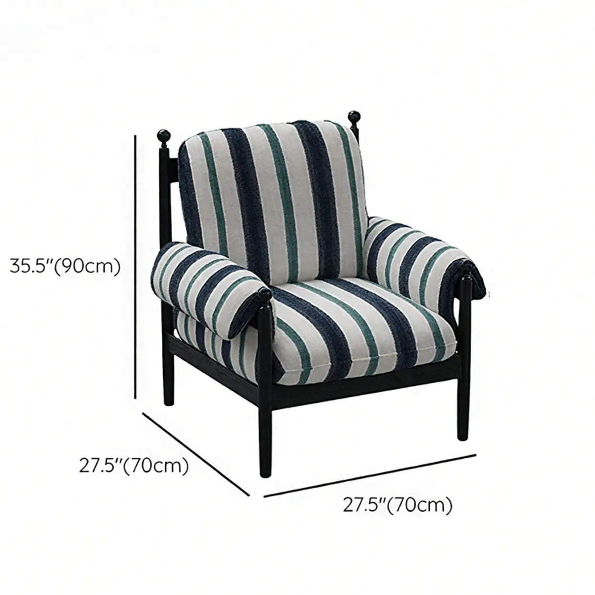 Mid-Century Modern Designer High Back Upholstery Accent Chair