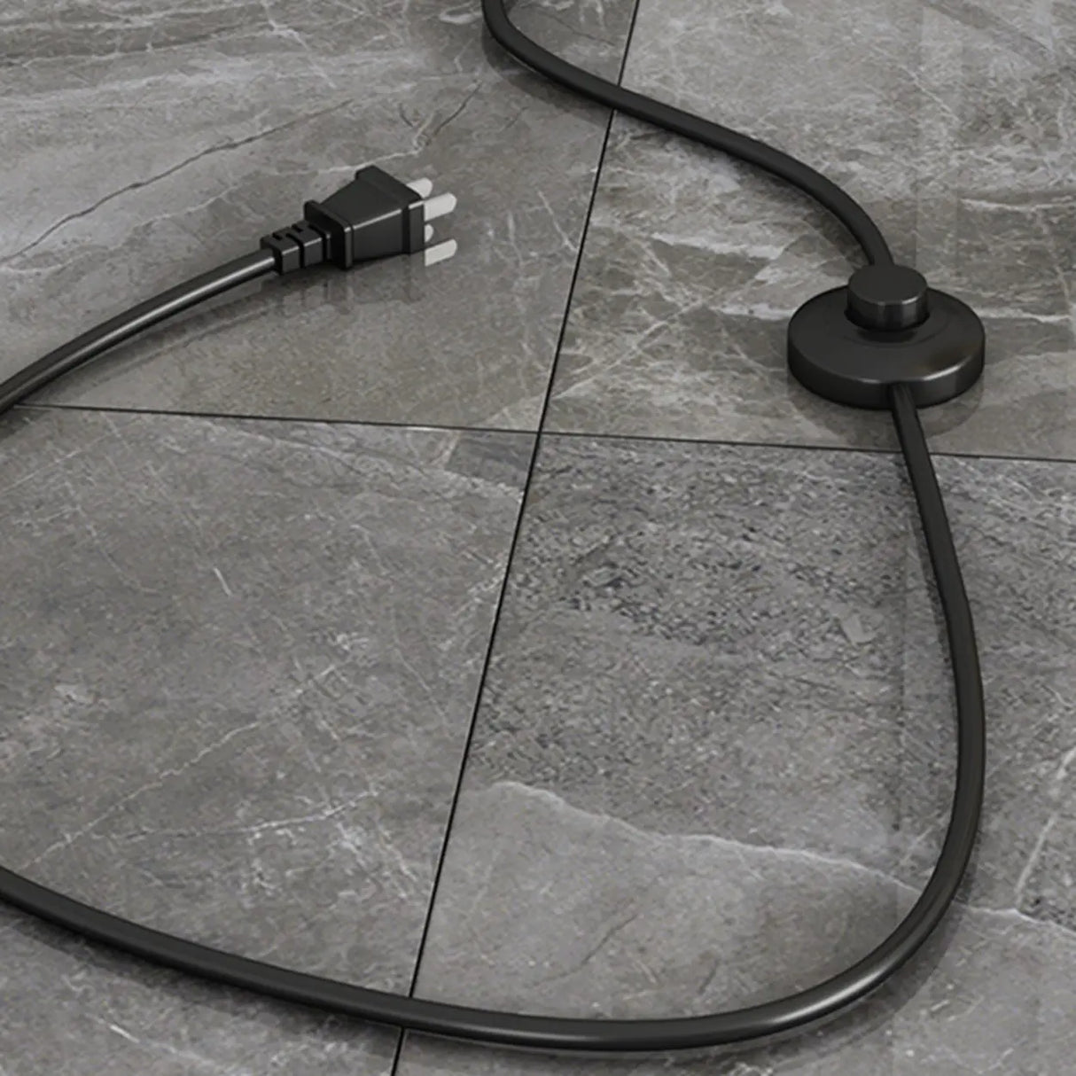 Mid-Century Modern Fabric Shade Tapered Metal Floor Lamp Image - 6