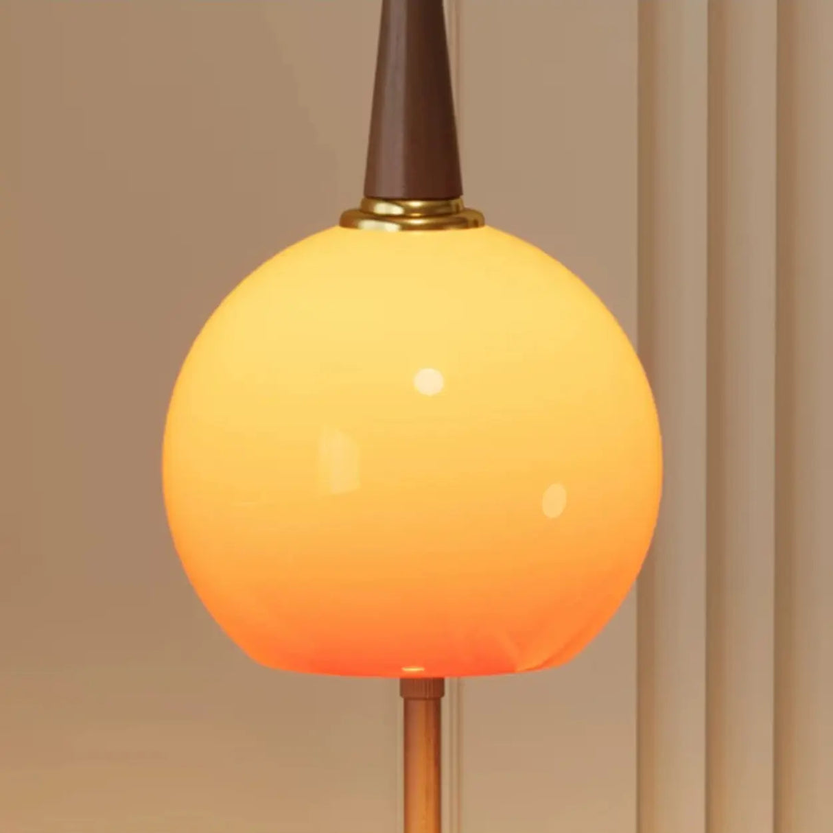 Mid-Century Modern Orange Floor Lamp with Table Drawers Image - 8