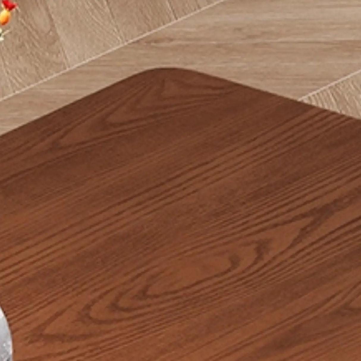 Mid-Century Modern Peninsula Wood Brown Dining Table Image - 5