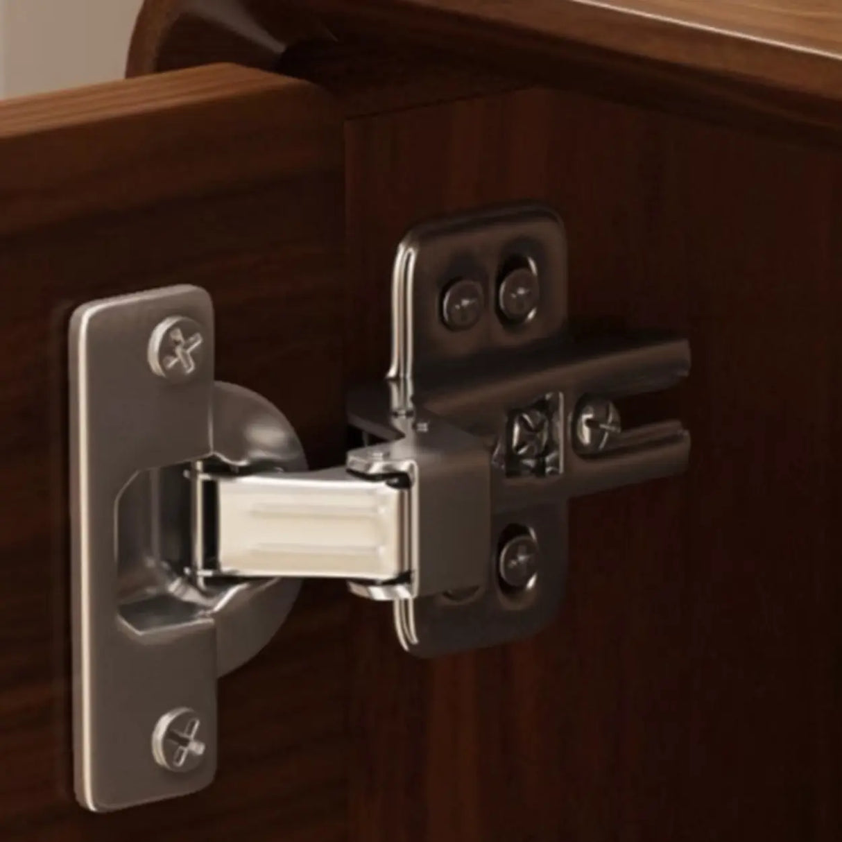 Mid-Century Modern Rattan and Wood Storage Cabinet Image - 8