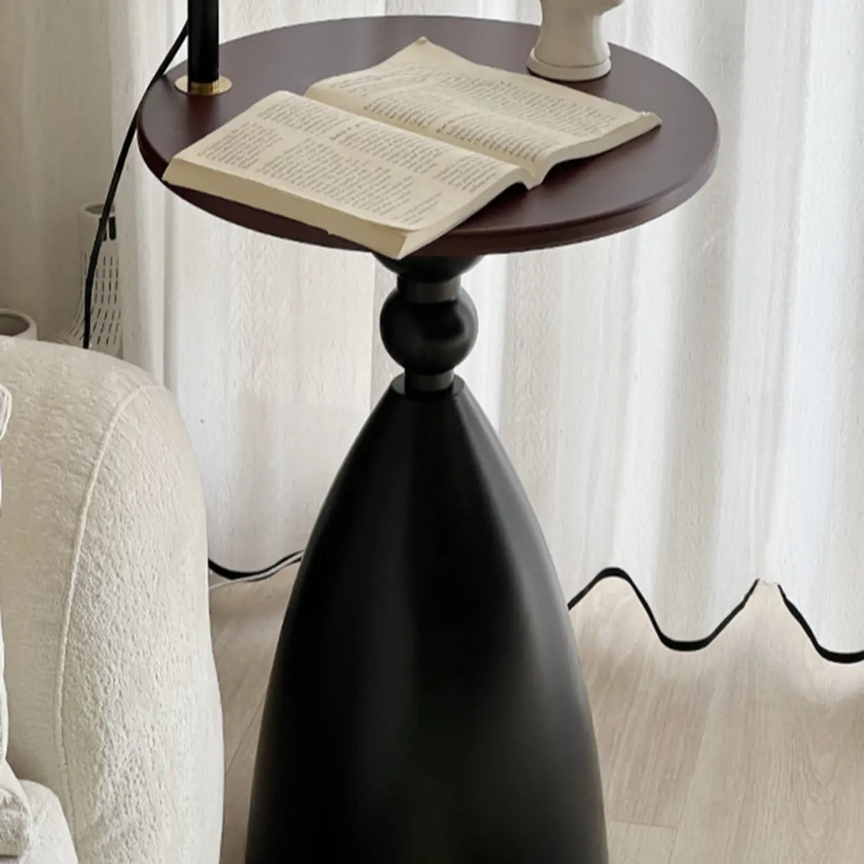 Mid-Century Modern Shelf Adjustable Orange Globe Floor Lamp Image - 9