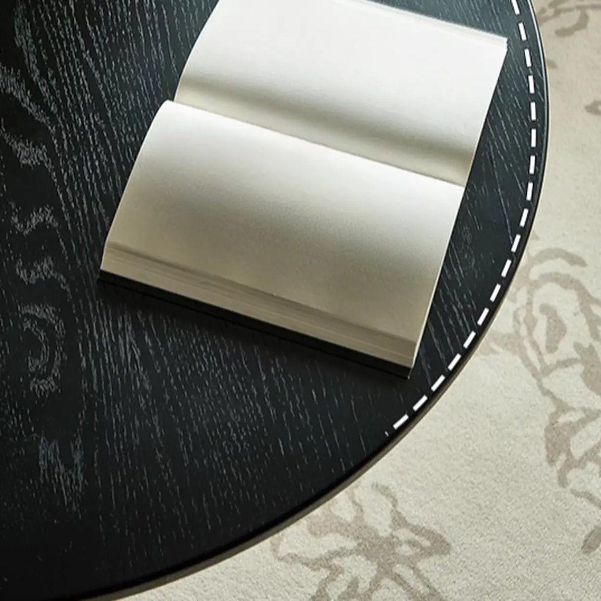 Mid-Century Modern Small Round Wooden Coffee Table Image - 6