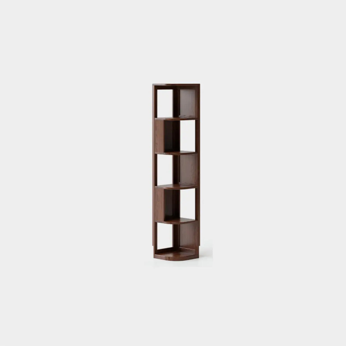 Mid-Century Modern Stand Wood Vertical Corner Bookshelf Image - 19
