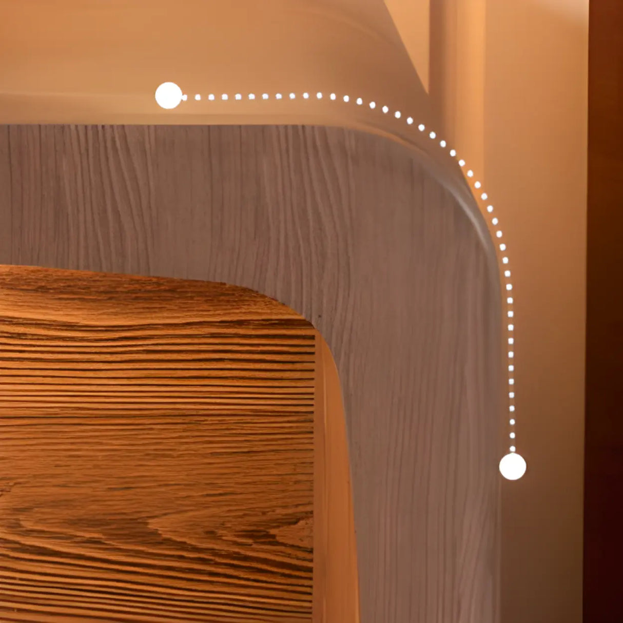 Mid-Century Modern Walnut Wood Nightstand with Drawer & Shelf Image - 10