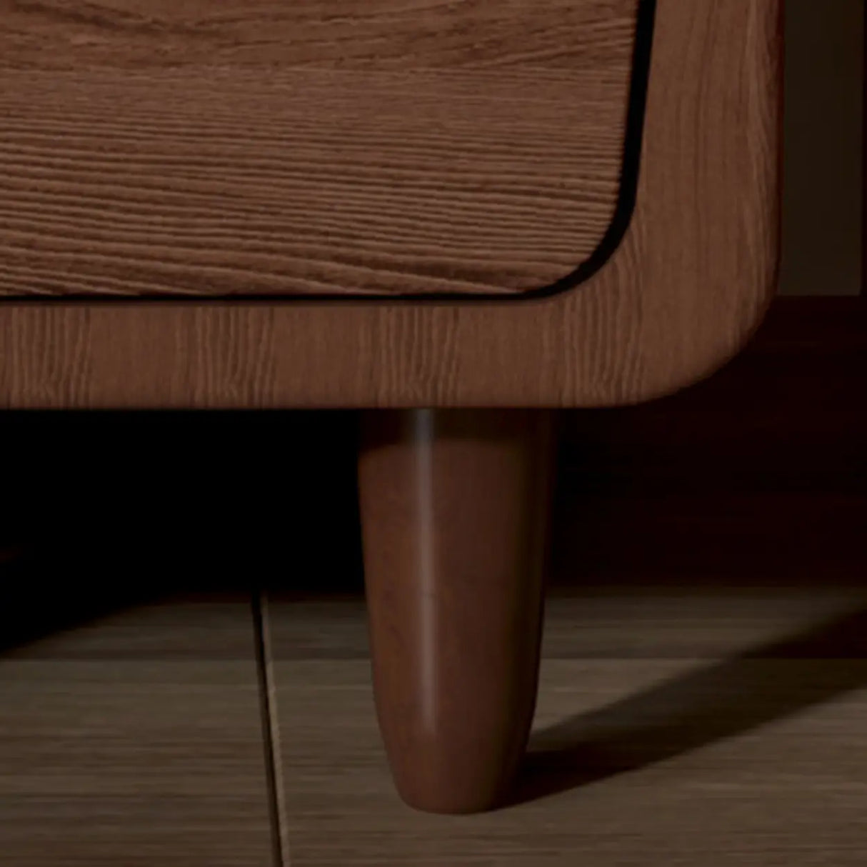 Mid-Century Modern Walnut Wood Nightstand with Drawer & Shelf Image - 8