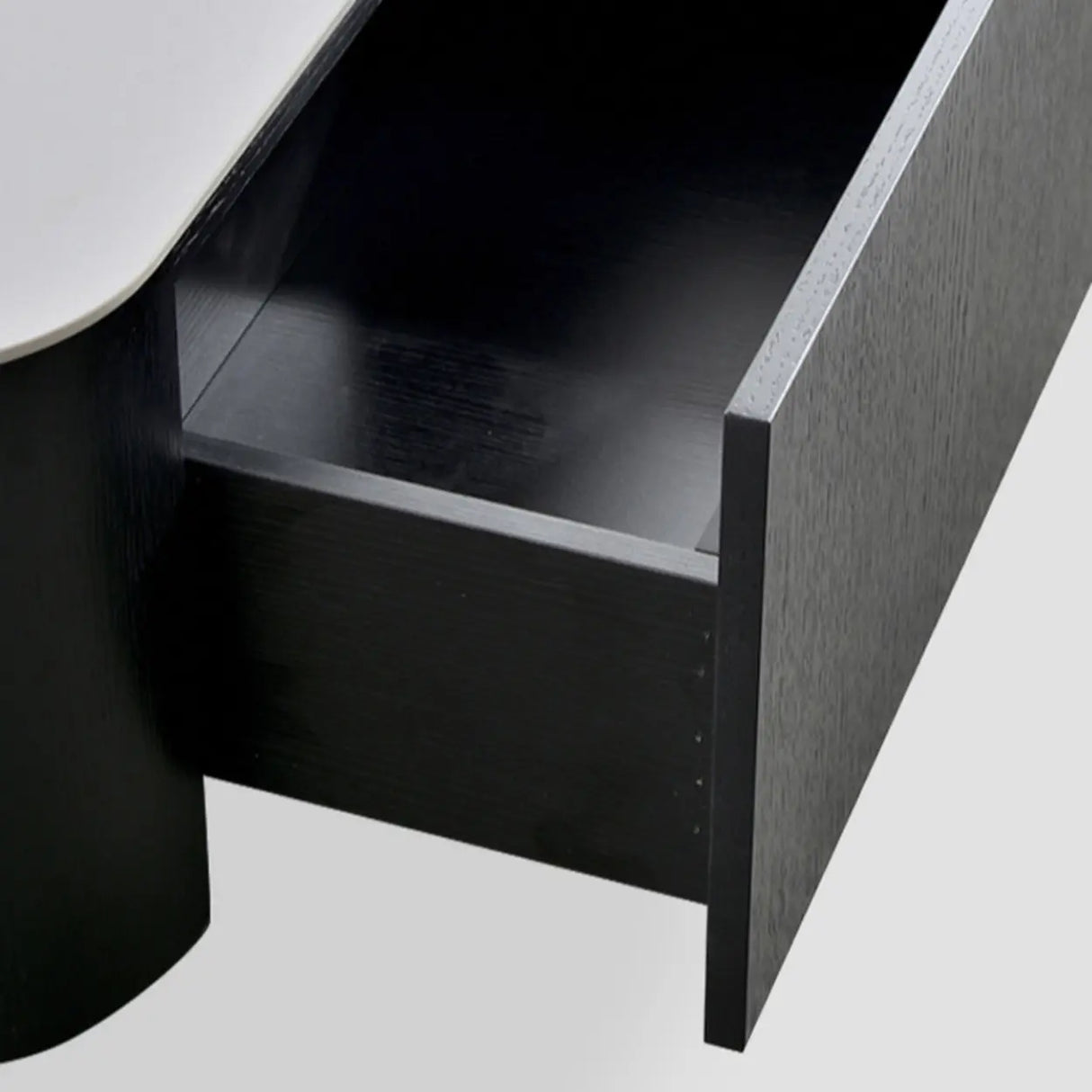 Mid-Century Modern Walnut Wood TV Stand with Drawers Image - 8