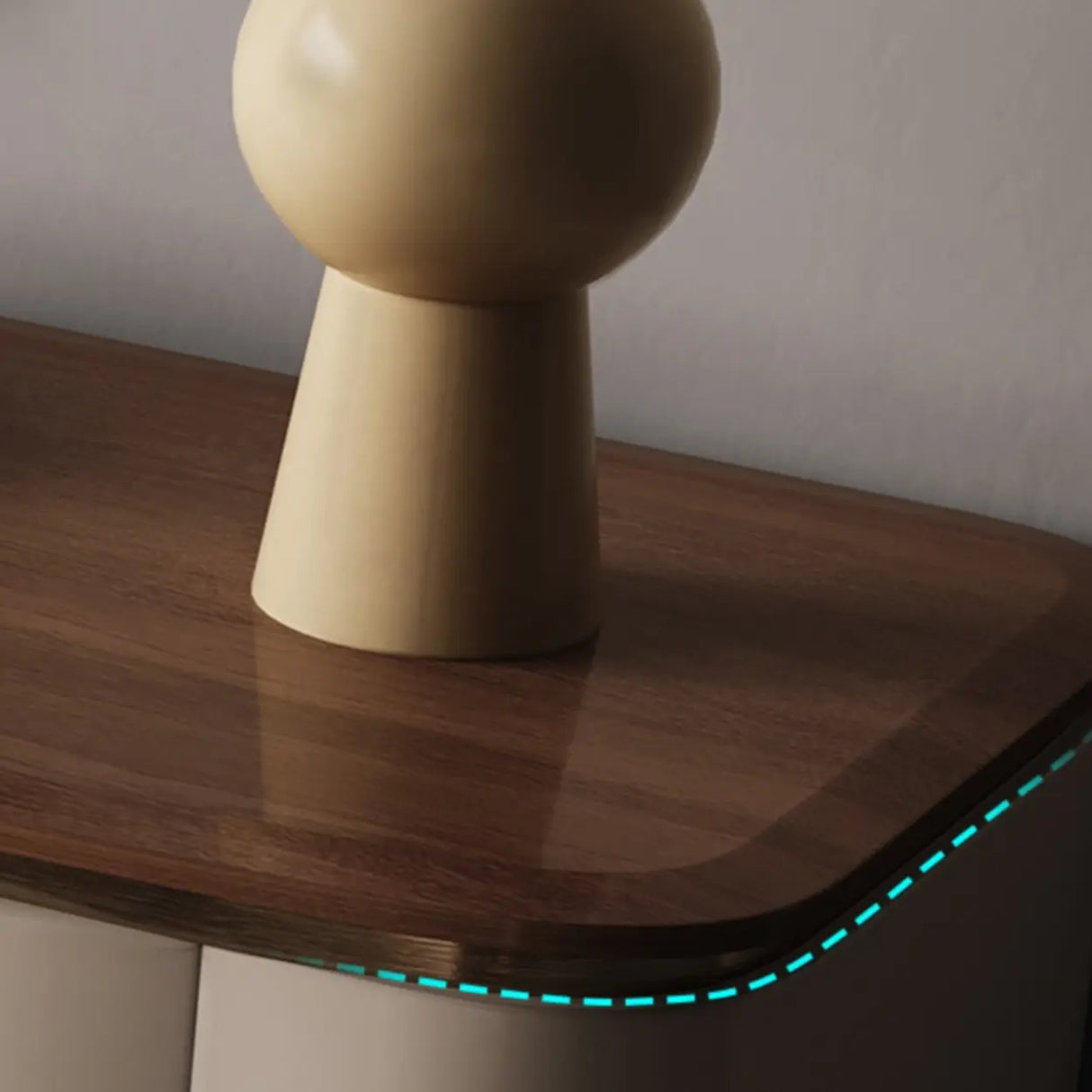 Mid-Century Modern Walnut Wood TV Stand with Storage Image - 6