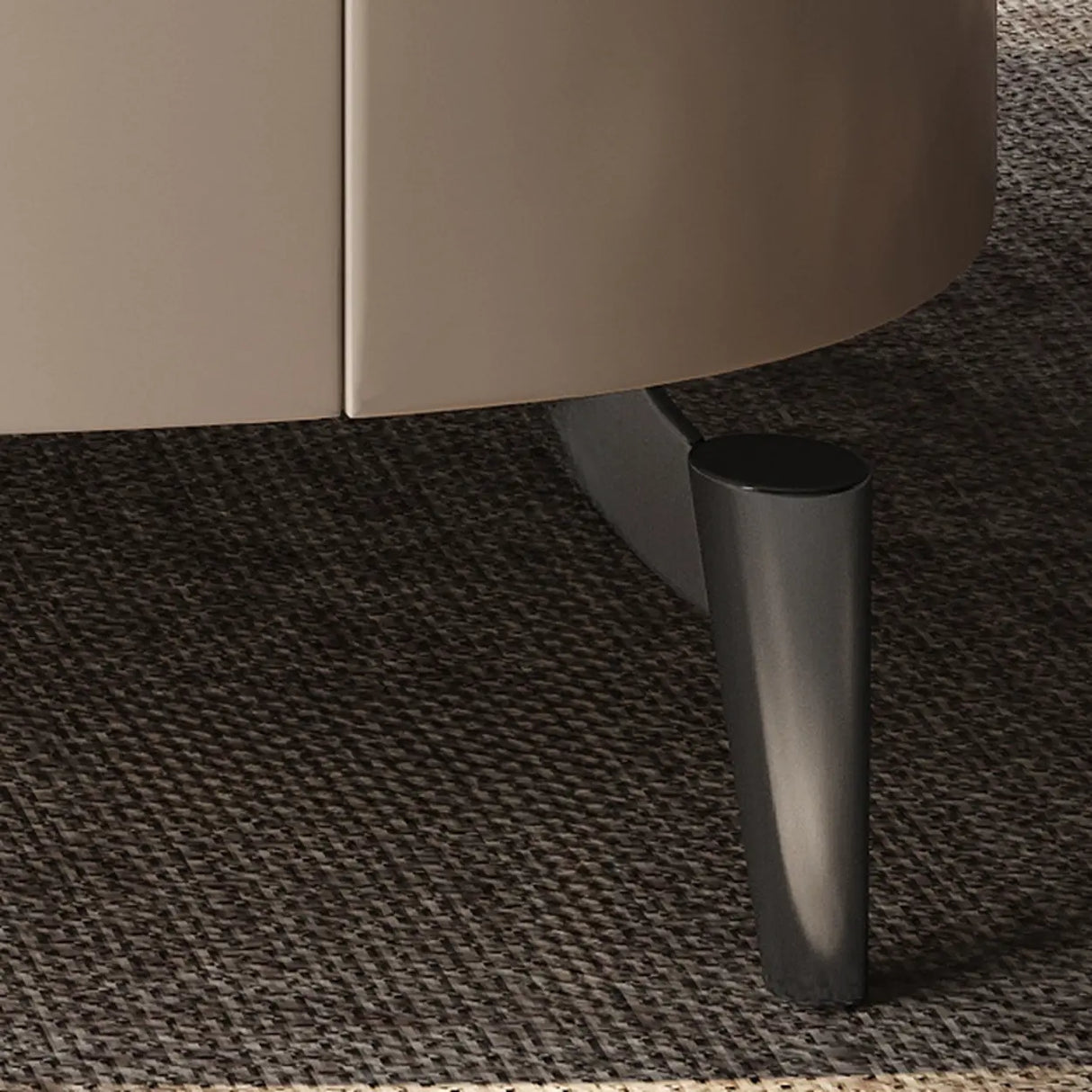 Mid-Century Modern Walnut Wood TV Stand with Storage Image - 8