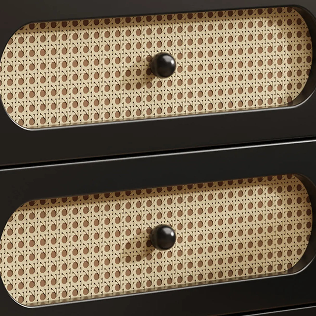 Mid-Century Modern White Wood Nightstand with Drawers Image - 12