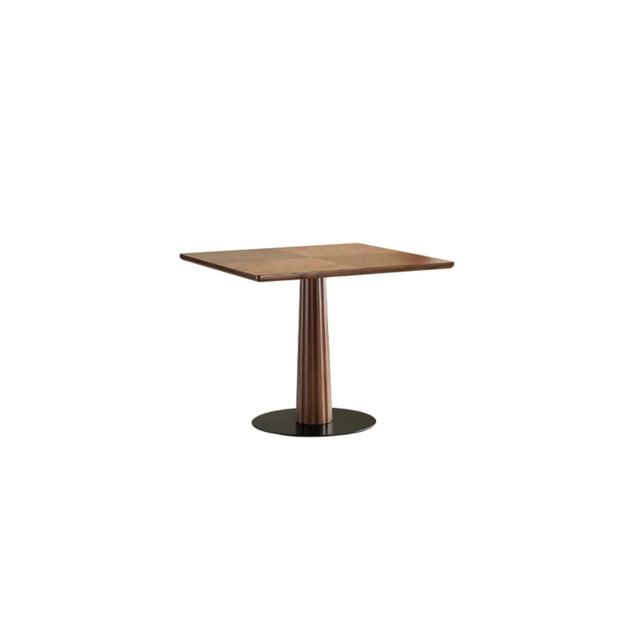 Mid-Century Modern Wood Brown Square Small Dining Table Image - 2