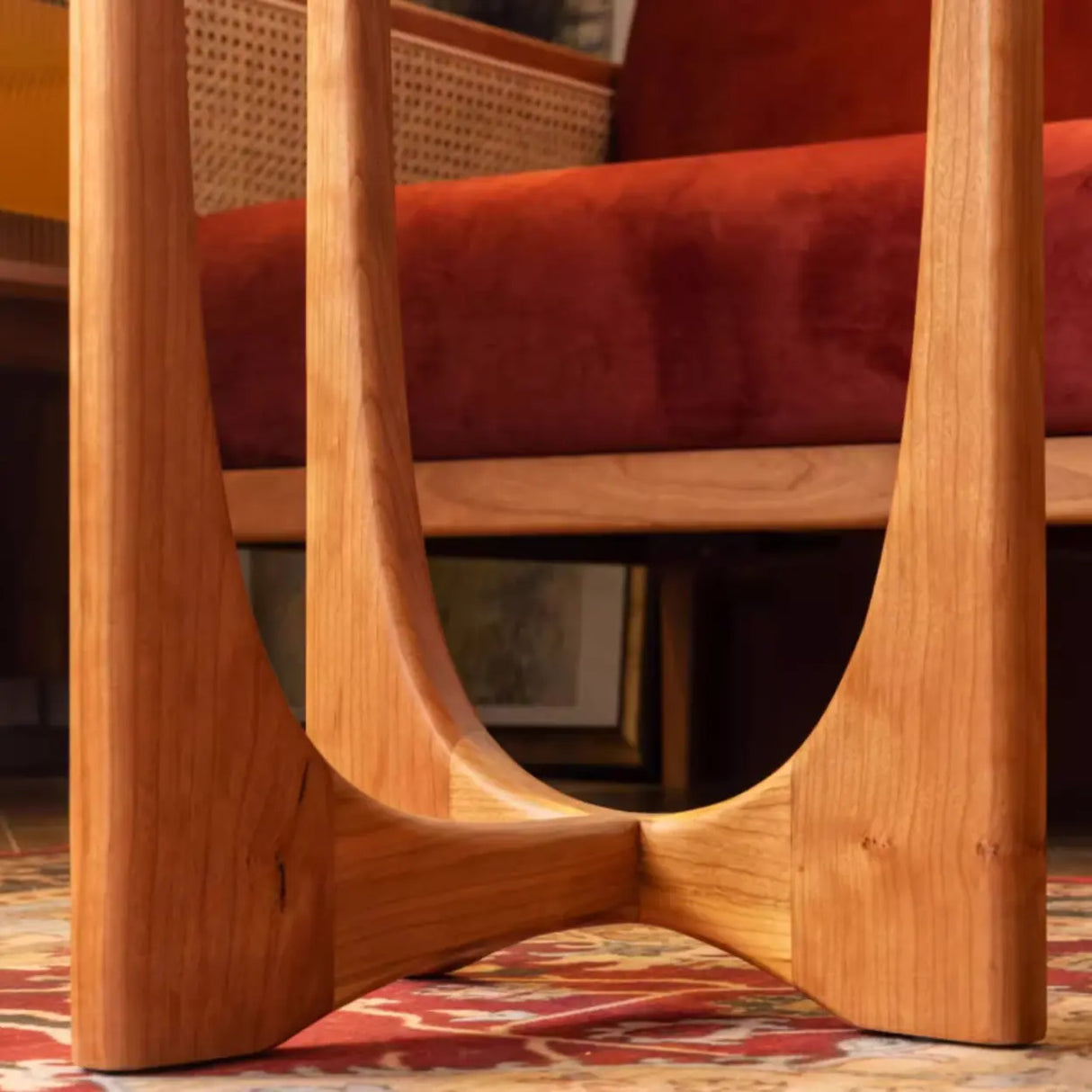 Mid-Century Modern Wood Flower Nesting Coffee Table Image - 8