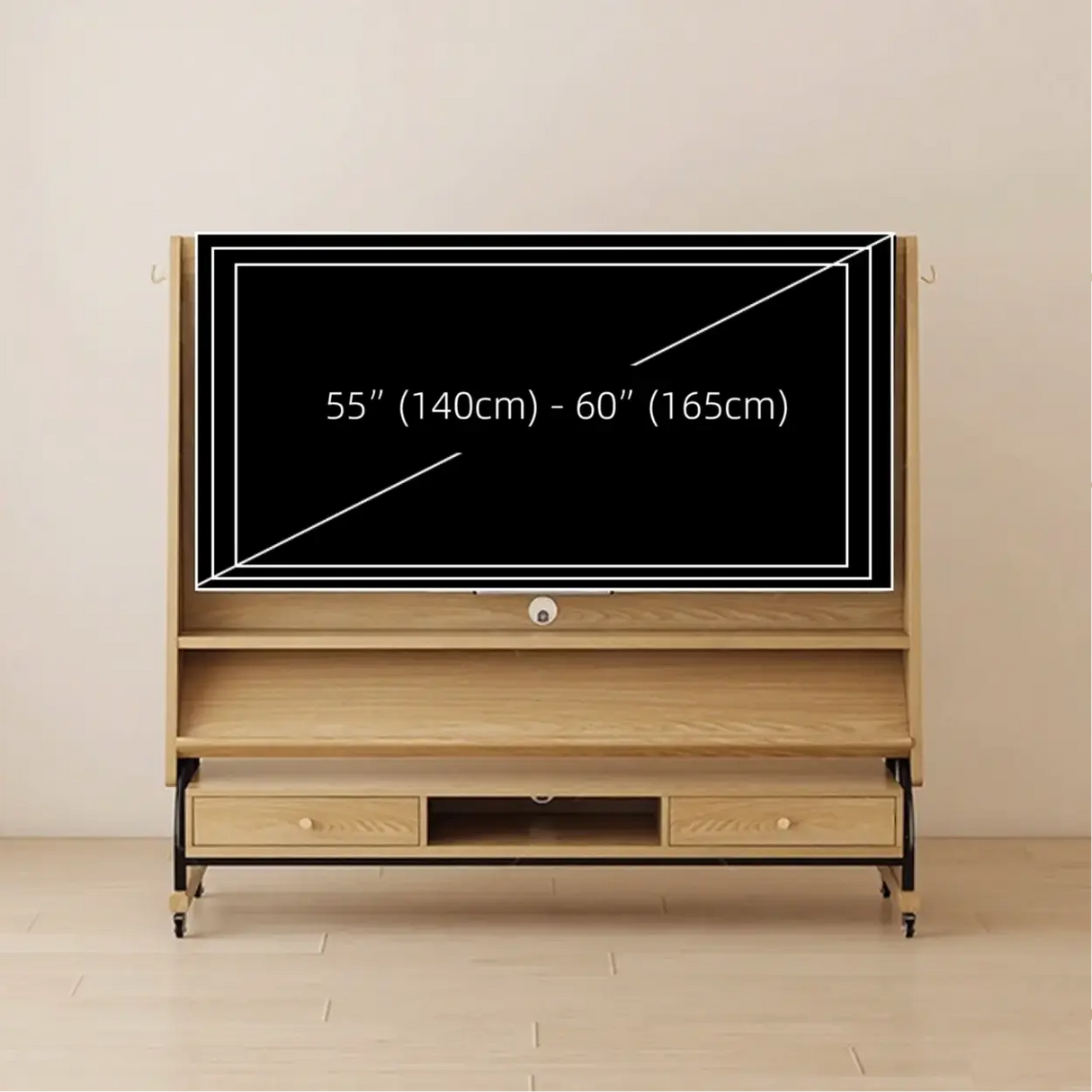 Mid-Century Modern Wood Movable Adjustable TV Mount TV Stand Image - 26