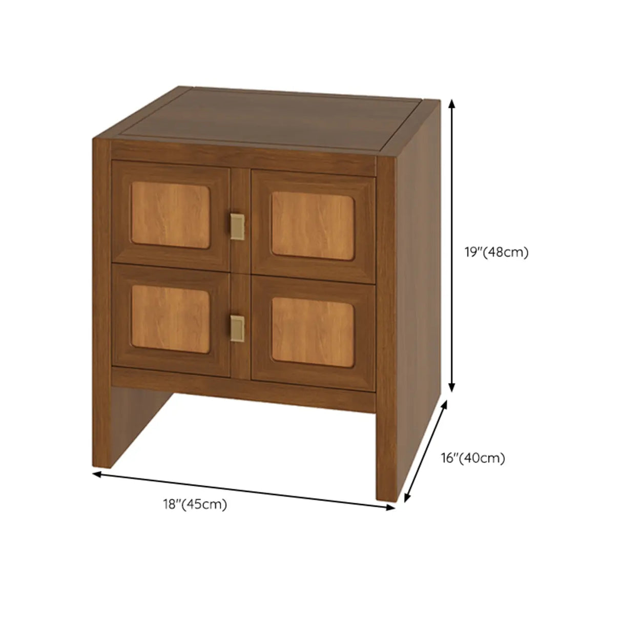 Mid-Century Modern Wood Nightstand with Drawer Storage