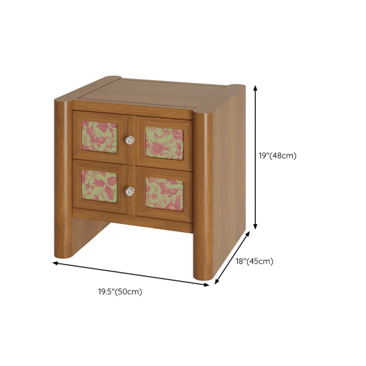 Mid-Century Modern Wood Nightstand with Drawer Storage Image - 11