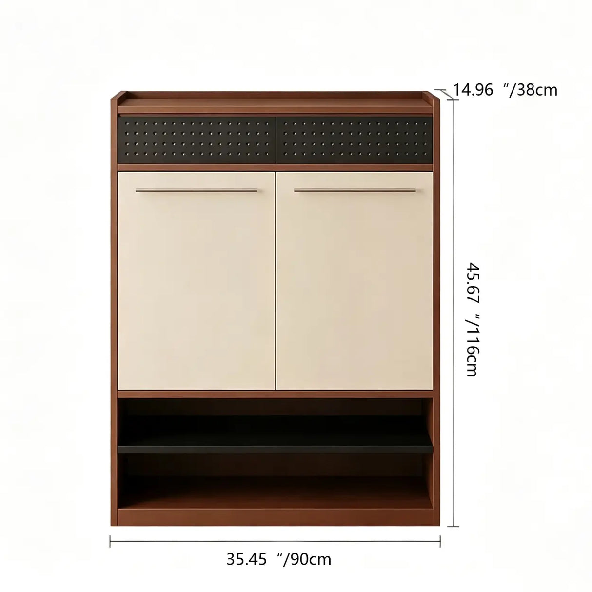 Mid-century style wall-mounted shoe cabinet and storage unit for the entryway. Image - 10