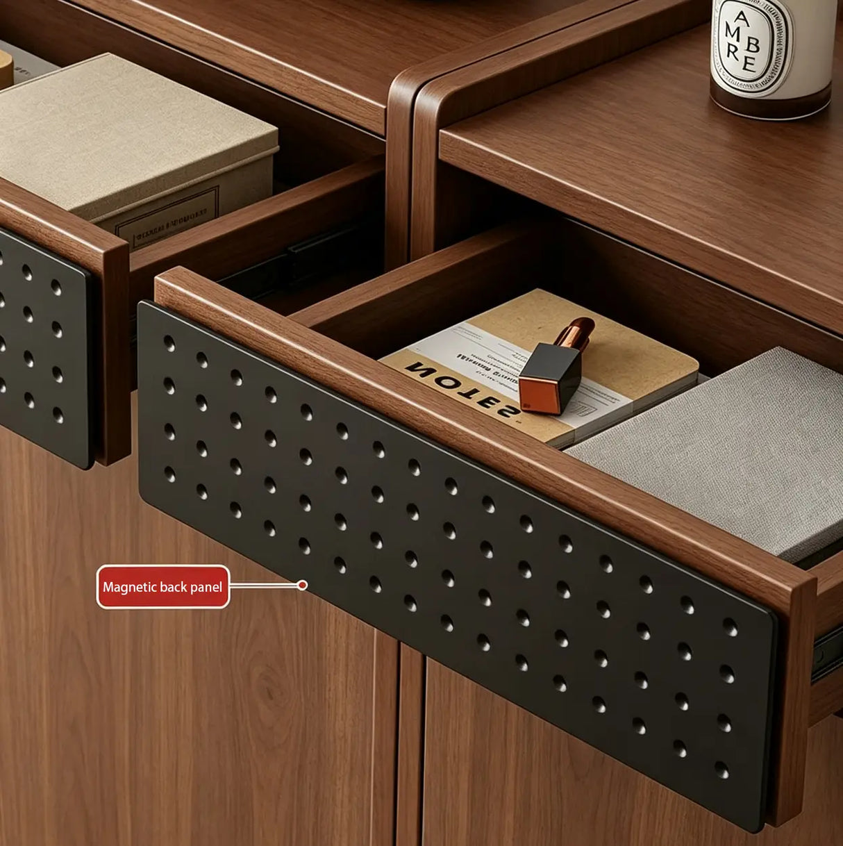 Mid-century style wall-mounted shoe cabinet and storage unit for the entryway. Image - 6