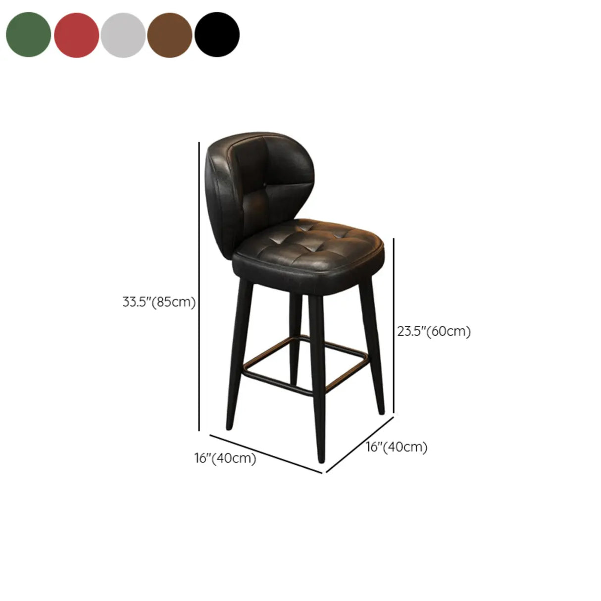 Mid-Century Upholstered Swivel Bar Stool with Padded Backrest