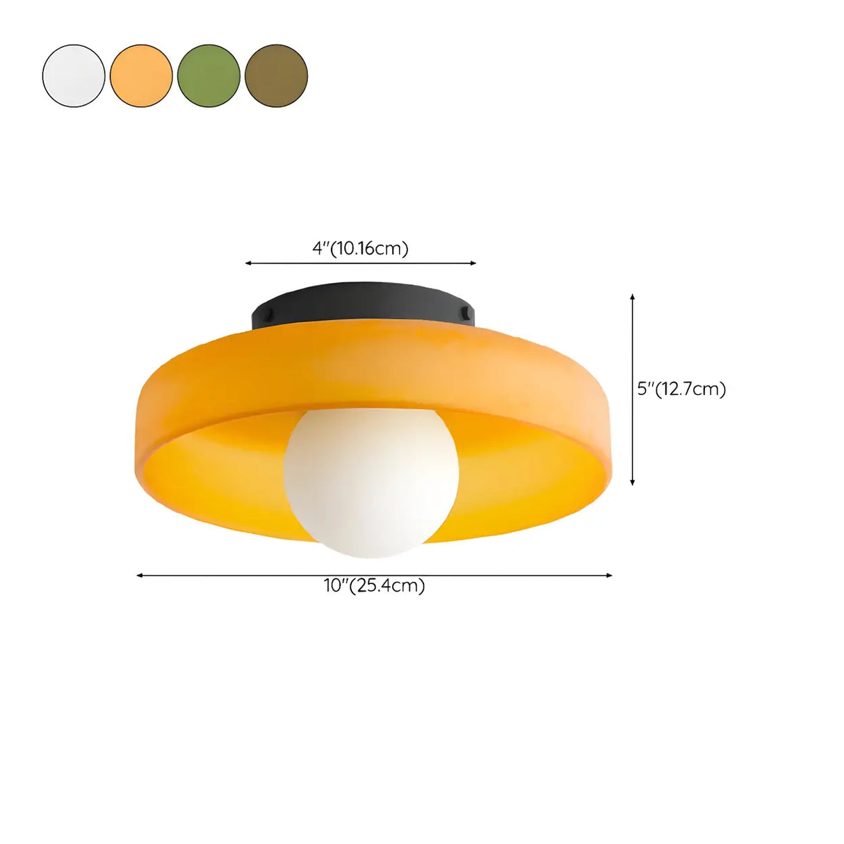 Mini Tan Barn-Shaped Glass Bi-Pin Semi-Flush Mount Lamp