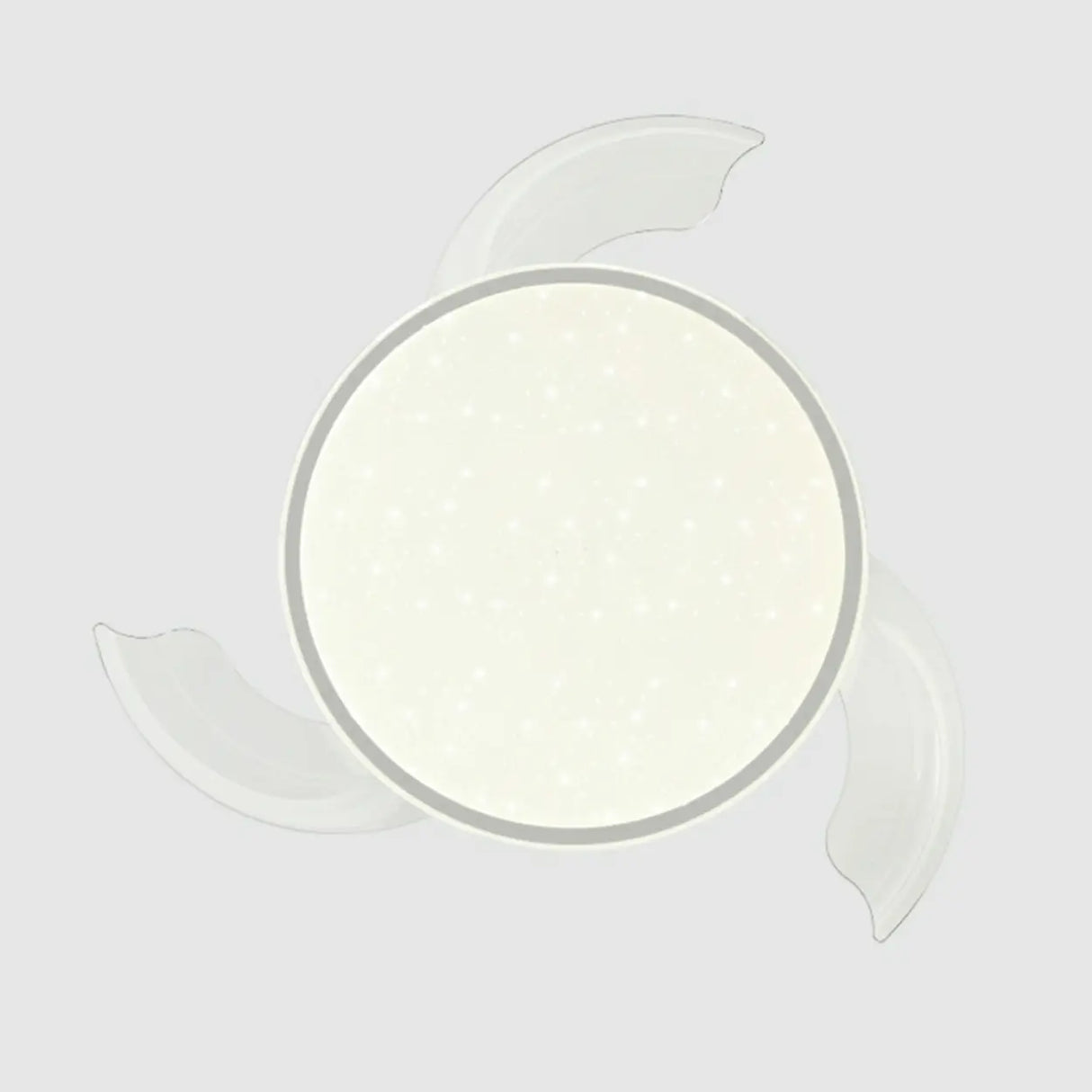 Minimalist 3 Blade Round Flush Mount Ceiling Fan Light Image - 14
