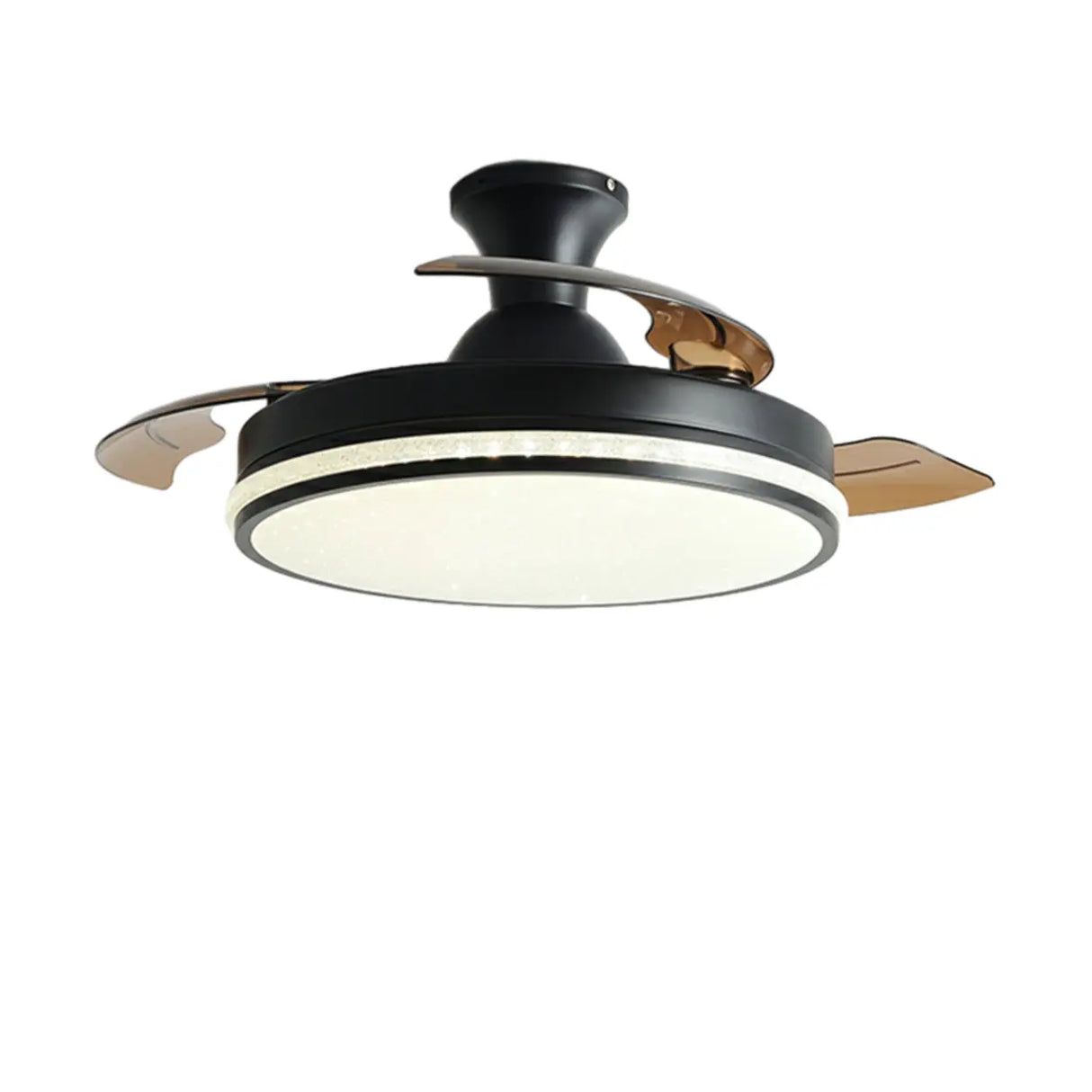 Minimalist 3 Blade Round Flush Mount Ceiling Fan Light Image - 7