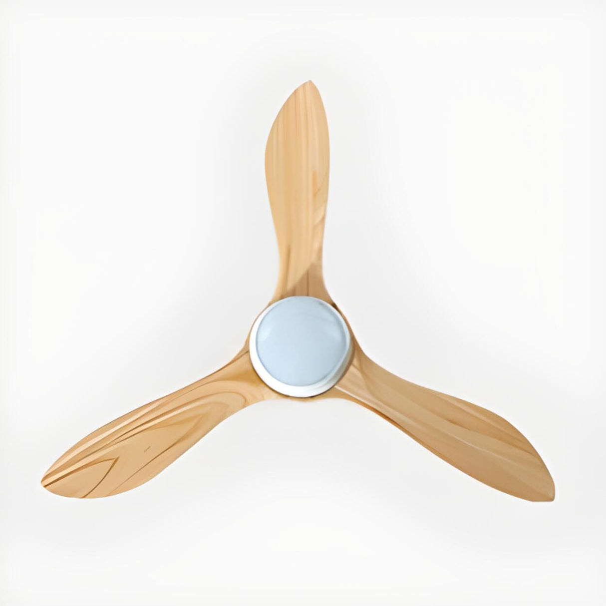 Minimalist 3-Blade Wooden Ceiling Fan with LED Light Image - 12