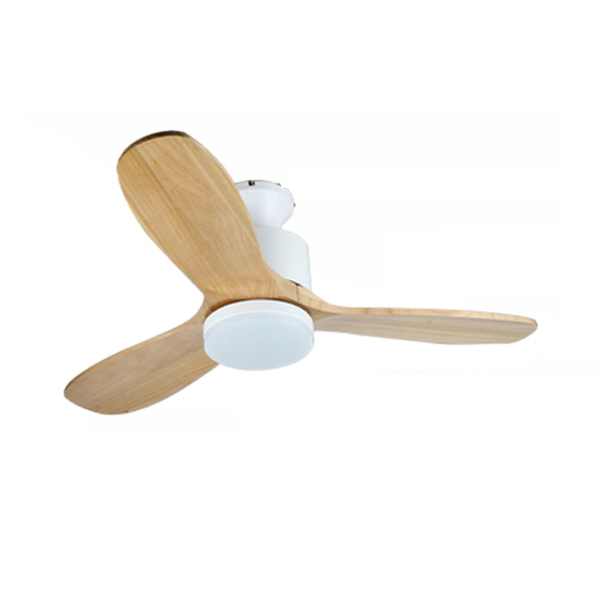 Minimalist 3-Blade Wooden Ceiling Fan with LED Light Image - 2