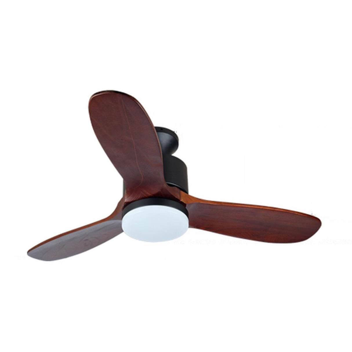 Minimalist 3-Blade Wooden Ceiling Fan with LED Light Image - 3