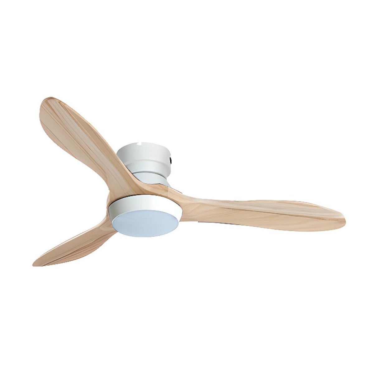 Minimalist 3-Blade Wooden Ceiling Fan with LED Light Image - 5