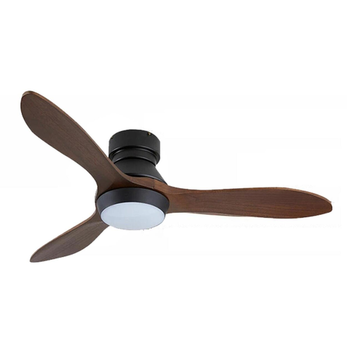 Minimalist 3-Blade Wooden Ceiling Fan with LED Light Image - 7