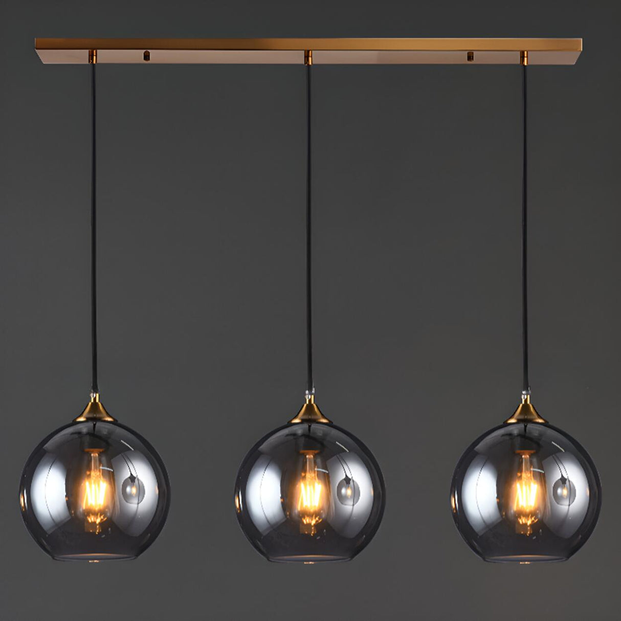 Minimalist 3-Light Globe LED Island Pendant Lights Image - 4