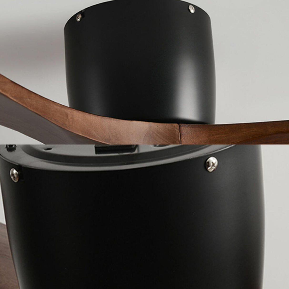 Minimalist 3 Solid Wood Blade LED Ceiling Fan Light Image - 9