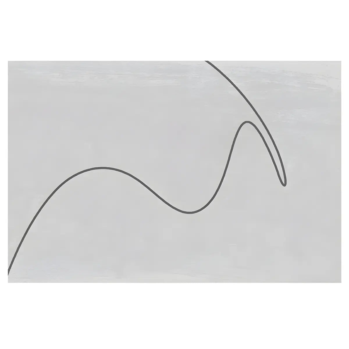 Minimalist Abstract Wool Gray-White Living Room Area Rug Image - 5