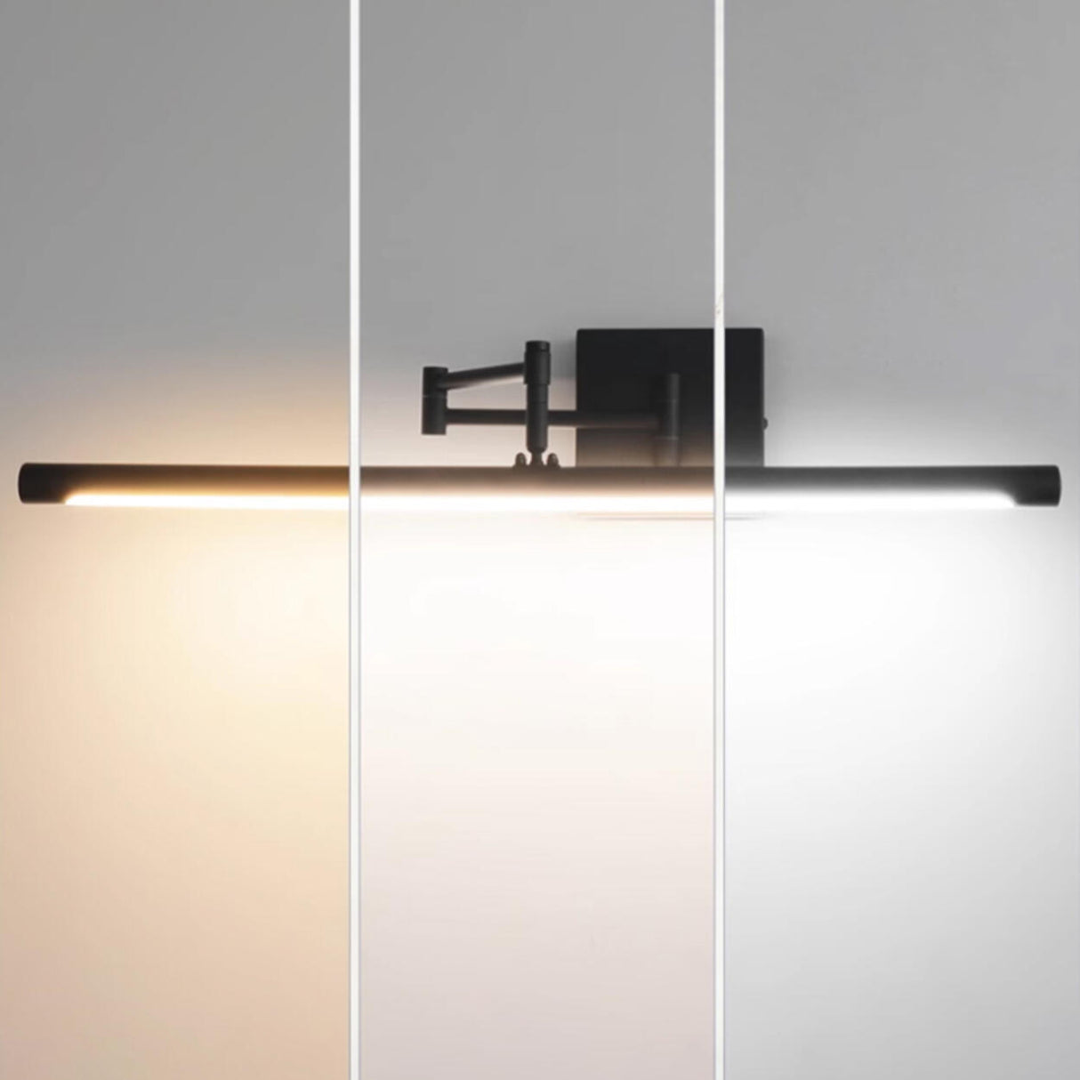 Minimalist Adjustable Black Cylinder Vanity Light Image - 16