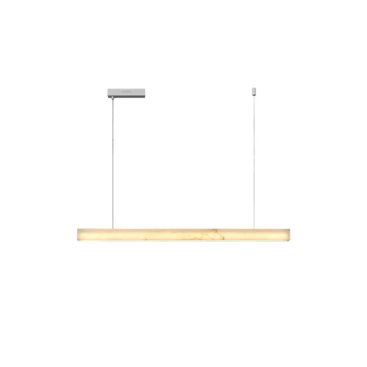 Minimalist Alabaster Linear Pendant Light Kitchen Island Image - 2
