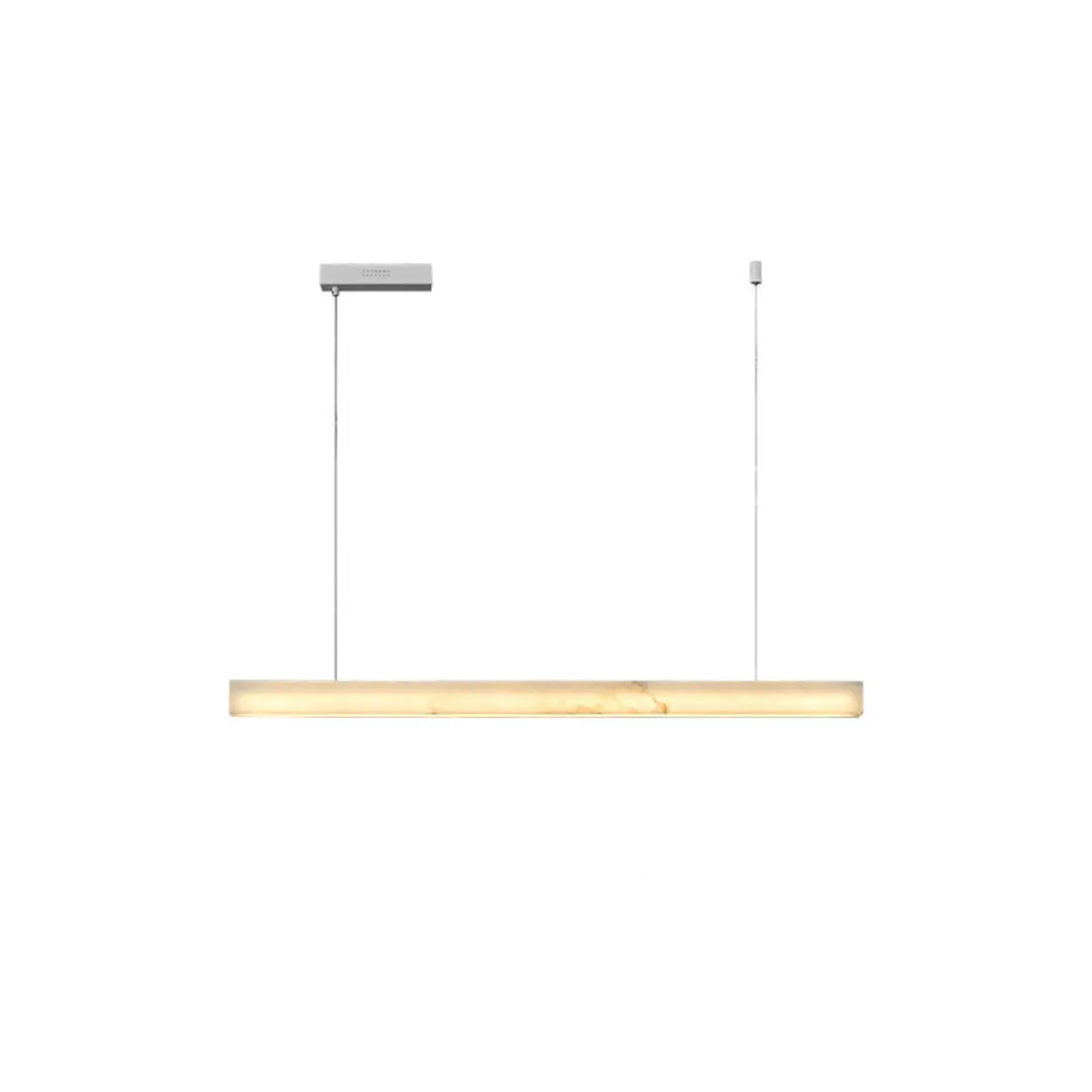 Minimalist Alabaster Linear Pendant Light Kitchen Island Image - 6