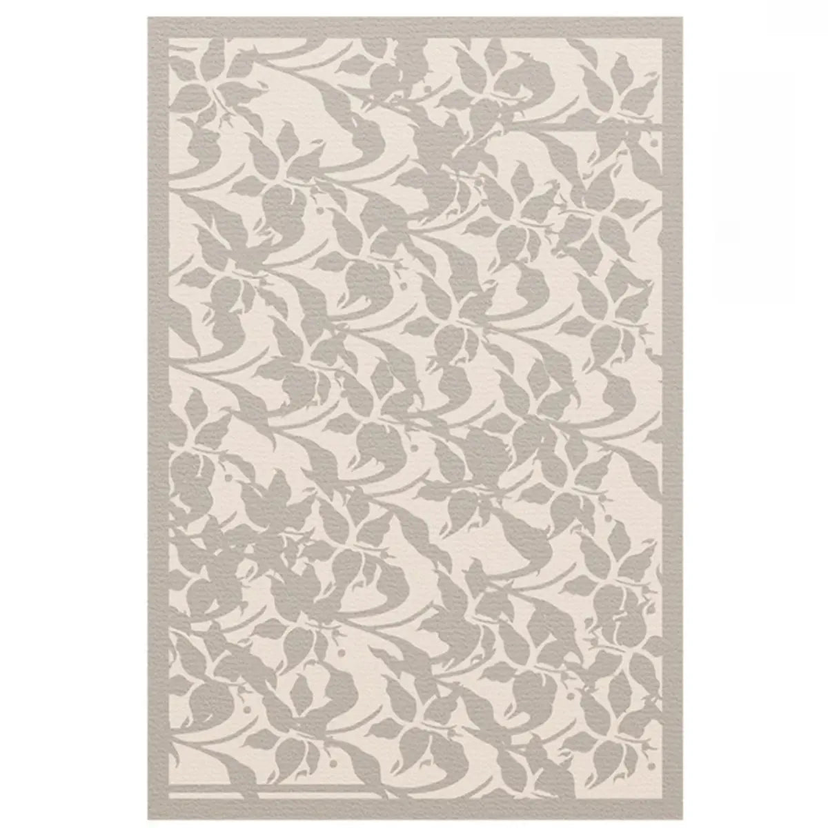 Minimalist Beige Rectangular Skid-Resistant Area Rug Image - 4