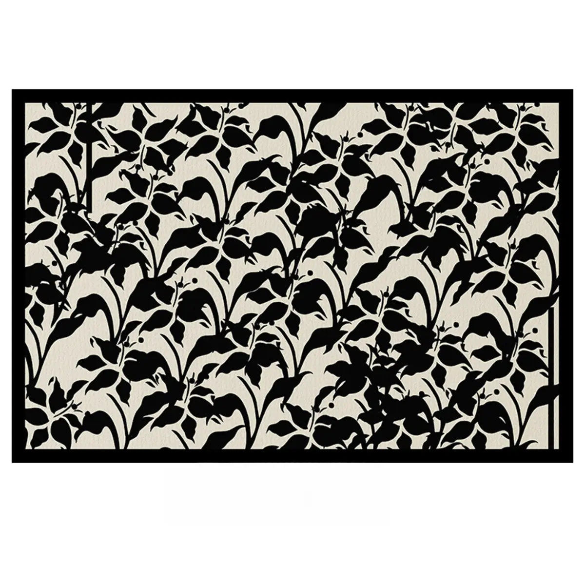 Minimalist Beige Rectangular Skid-Resistant Area Rug Image - 5