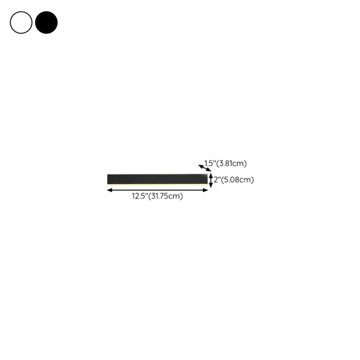 Minimalist Black Linear LED Metal Wall Sconce Light